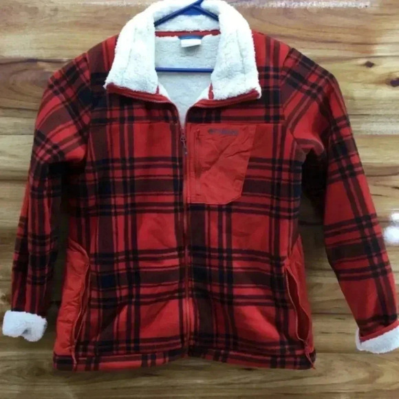 Columbia fleece lined plaid jacket - Picture 1 of 6